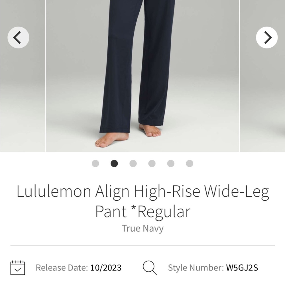 lululemon athletica Navy Wide-Leg Pants - Picture 4 of 12